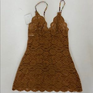 Brand new lace hip length cami